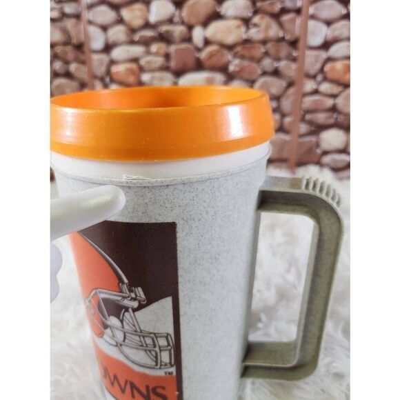 Cleveland Browns NFL FOOTBALL SUPER THERMO VINTAGE 1995 Plastic Lidded Cup Mug # - Picture 6 of 9